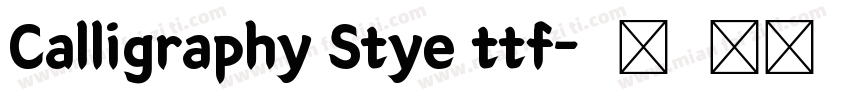 Calligraphy Stye ttf字体转换